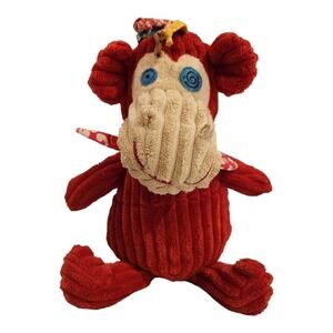 Les Deglingos Bogos the Monkey Corduroy Plush Stuffed Animal Toy Hard To Find